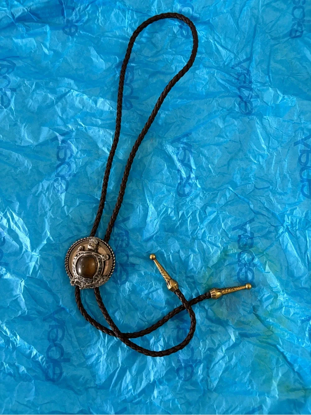 Black Stone Turtle Bolo Tie
